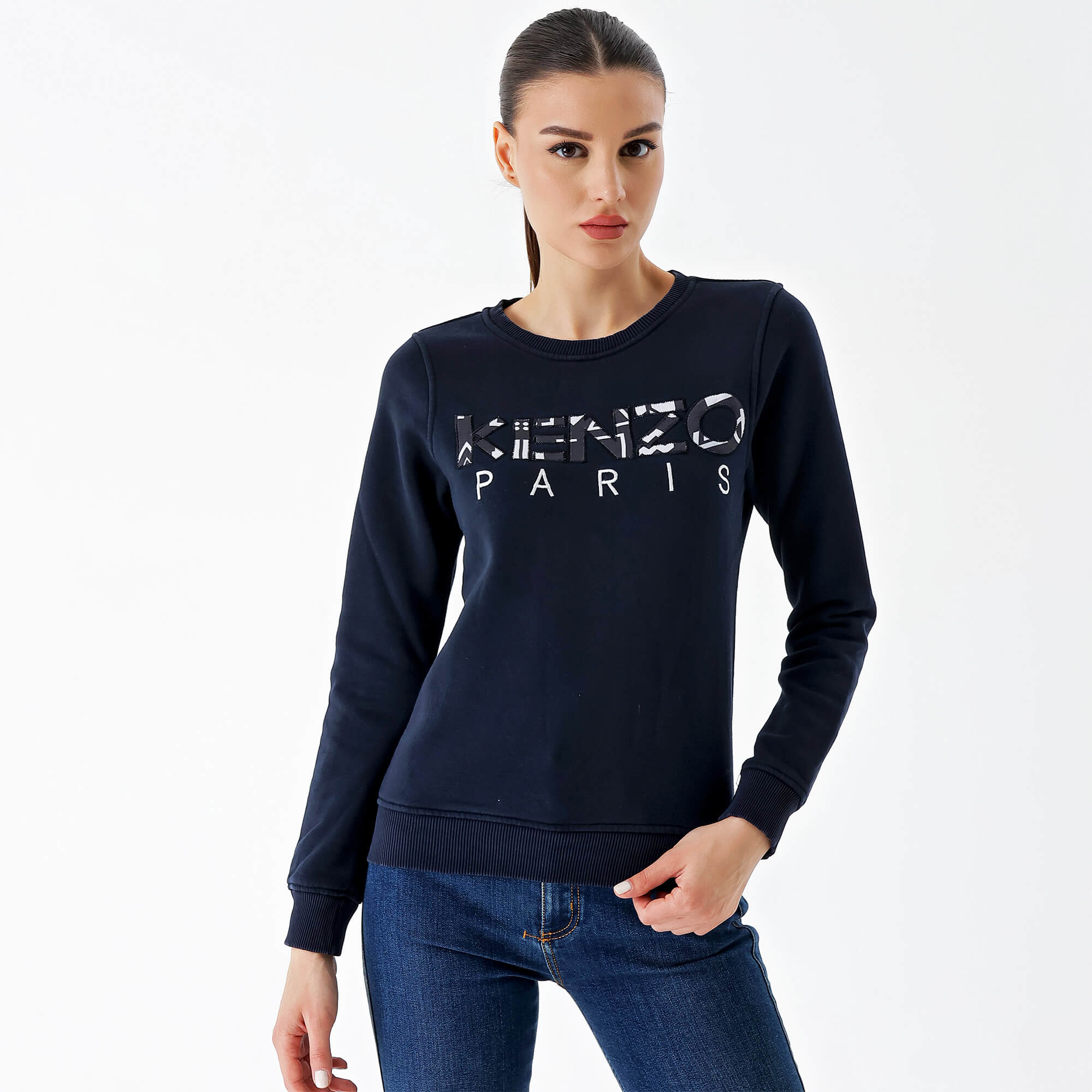 Kenzo - Black TIGER Logo Cotton Sweatshirt